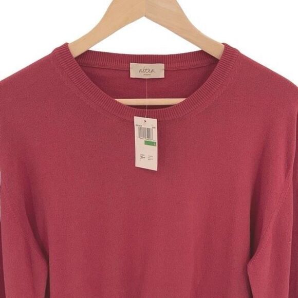 Altea Men’s  Knit Long Sleeve Crew Neck Pullover Sweater Pink Size Large NWT - Picture 3 of 11
